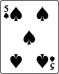 File:Playing card spade 5.svg