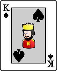 File:Playing card spade K.svg