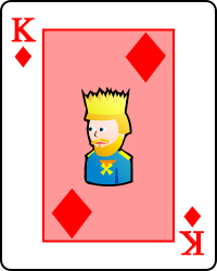 File:Playing card diamond K.svg
