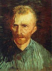 Impressionist portrait painting of a man with a reddish beard who looks like Kirk Douglas