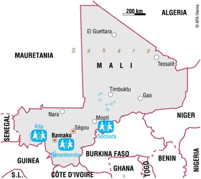 Sponsor a child in Mali map