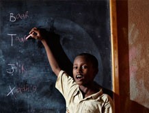 Education - child and blackboard