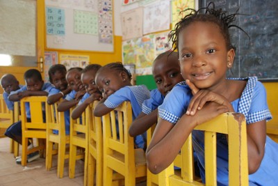 Children at SOS Primary School, Bakoteh, the Gambia