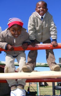 Children from the SOS Children's Village Maseru, Lesotho