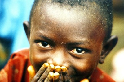 Sudanese boy still smiling