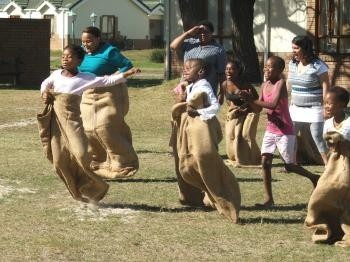 village sack race in cape town