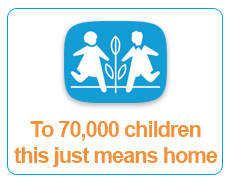 To 70,000 children this just means home